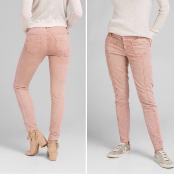 Prana Merrigan Corduroy Champagne Pink Pants Size 6 - Picture 1 of 7